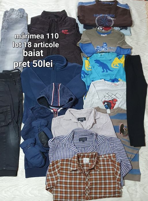 Vând aceste articole copilași, mărimea  110 baiat