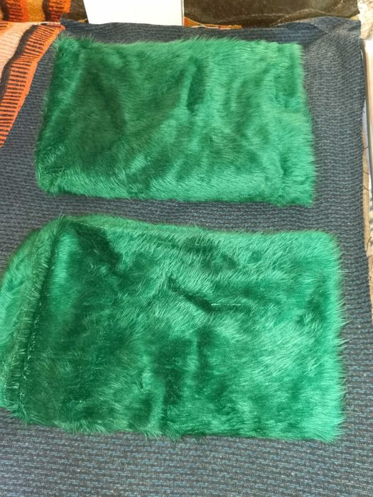 Покривка, одеало за легло  или диван, зелени мъхести тип ЛДК- 2 броя