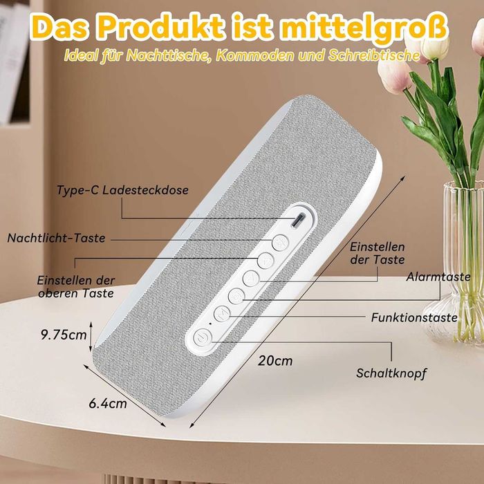 Смарт будилник с Bluetooth колонка и безжично зарядно 15W