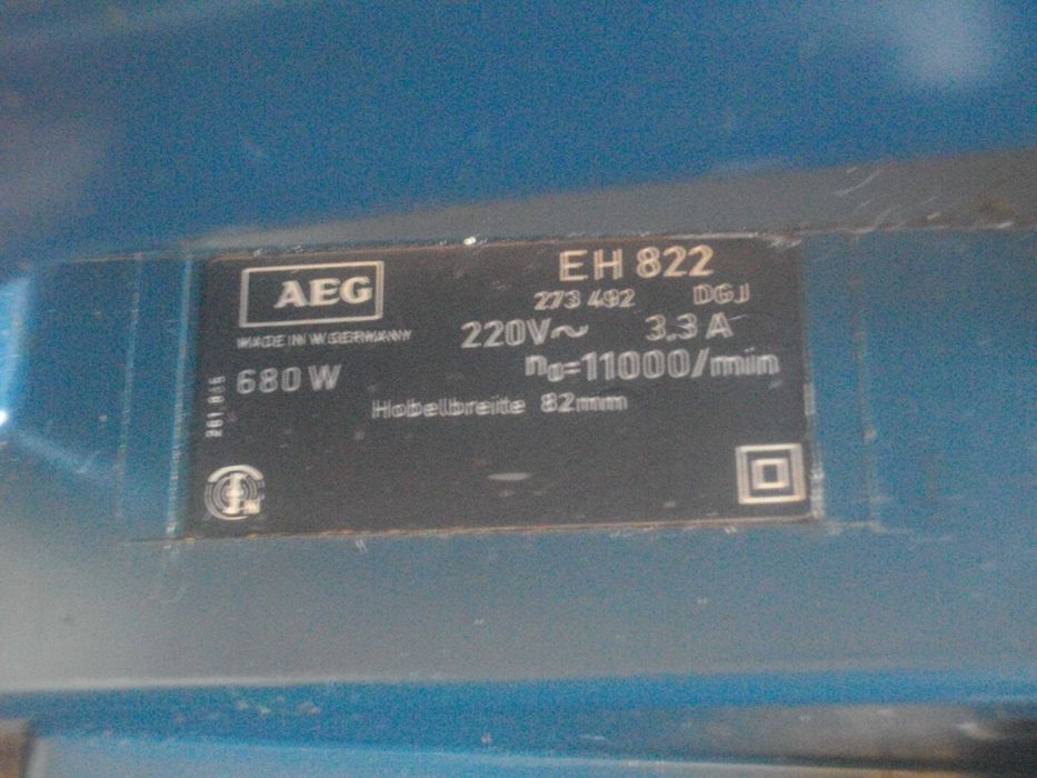 Профи Ел. Ренде Хобел 850W-600W AEG ELU T.I.P Германия/Швейц Нож 102мм