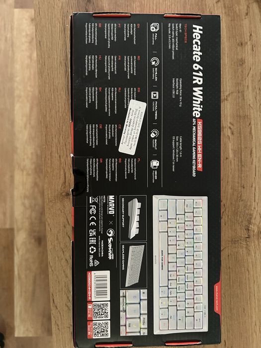 Механична Геймърска клавиатура Marvo KG962 White RGB