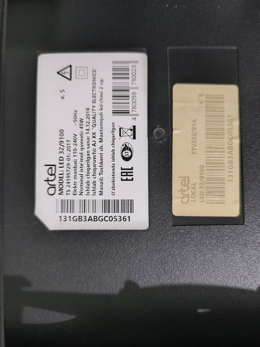ArtelTV Model: Led 32/9100