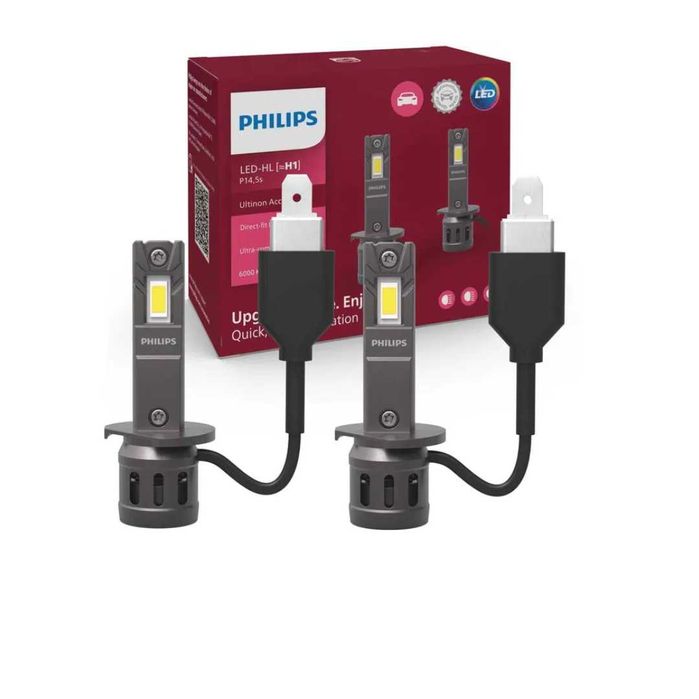 LED крушки за автомобил H1, Philips Ultinon Access 2500, 12V 13W 2бр