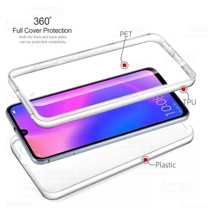 Прозрачен 360° Градуса Кейс за Huawei Nova 5T