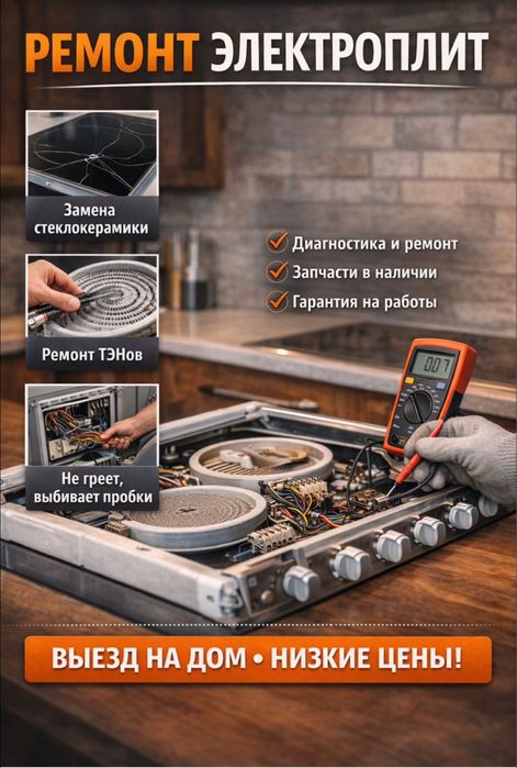 Ремонт варочной поверхности , электроплиты, микроволновок , духовок