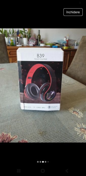 Căști audio wireless leduri