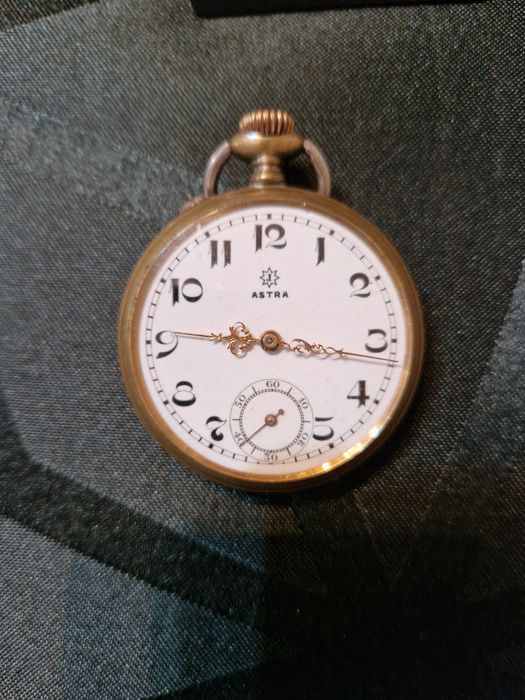 Рядък антикварен колекционерски джобен часовник Junghans Astra