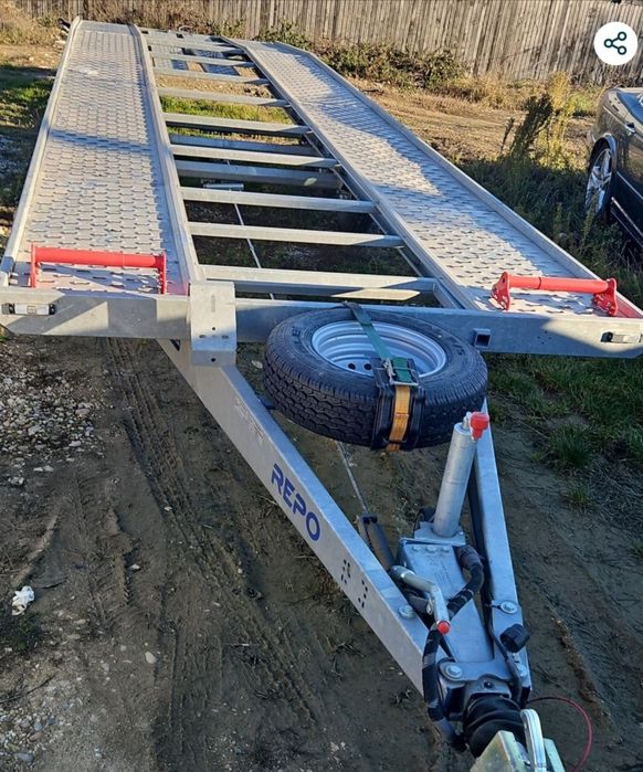 Inchirieri Inchiriere chirie platforma trailer remorca 4m,5m, 8m 2 auto 3 axe