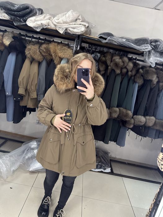 Парка натуралка XS-S-M полностью, в отличном состоянии