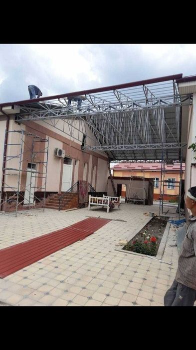 Metall konstruksiya tom, naves, to'yxona va boshqa turdagi xizmatlar