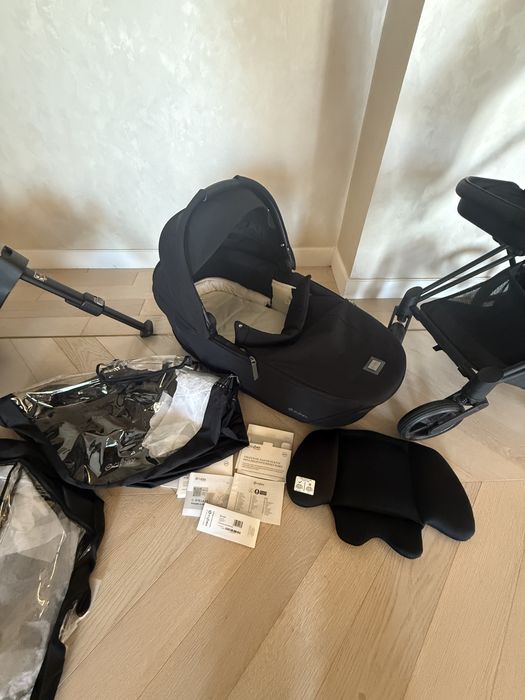 Set complet Cybex Epriam Sepia Black Matt Black - landou,scaun sport,scaun auto