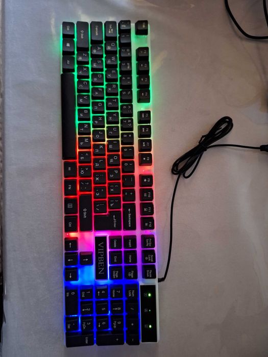 Новая RGB клавиатура с подсветкой проводная USB