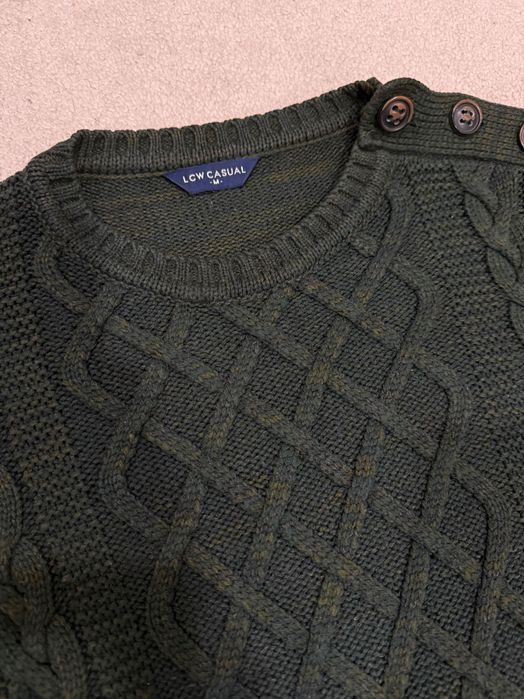 Свитер зелёный мужской