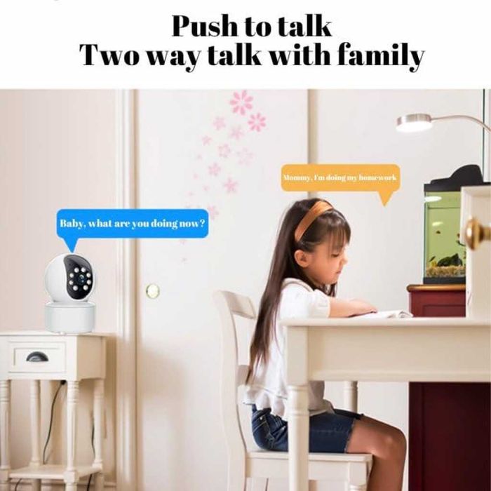 Камера 360° WiFi охран. с 2MP аудио и нощен цвят – Идеалният бебефон