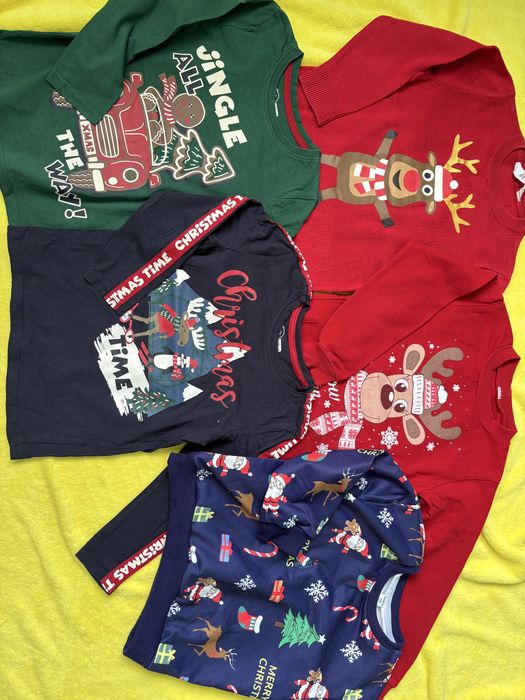 Лот коледни блузки размер 116