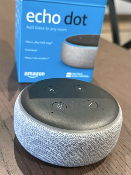 Amazon Echo Dot с Alexa – нов, никога не е използван + оригинална кутия