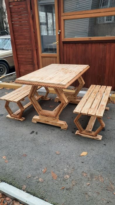 Комплекты столов со скамейками