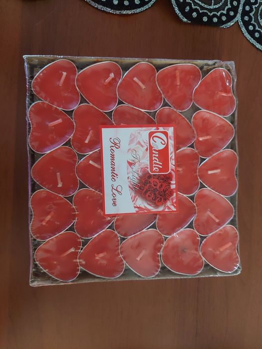 Новые декоротивные свечи в форме сердечко красивые красные