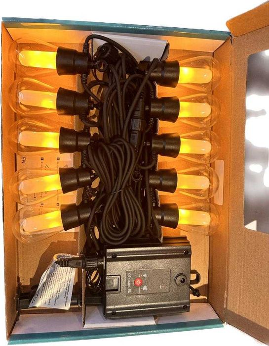 Ghirlanda Solara Soleil Flacara Efect, 10M 10becuri, nou!