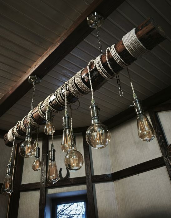 Люстра под старину.Люстра-балка.