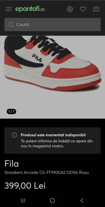 Adidași piele naturala 43 - 44 Fila pantofi sport