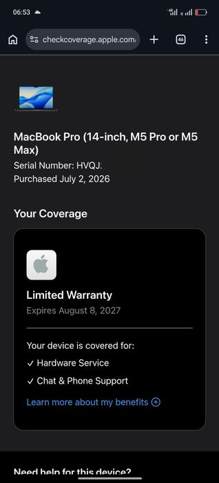 Macbook M5 Max 14' 128Gb RAM 2Tb SSD NOU 18CPU 40GPU