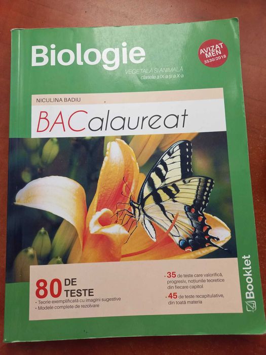 Culegere de BAC, biologie, materie 9-10, Niculina Badiu