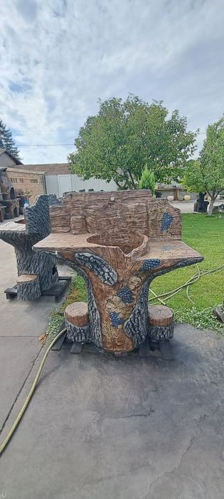 Градинска чешма от декоративен бетон