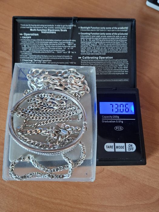 Лот Сребърни бижута 925- Цена само за целия лот. 3€ на грам.