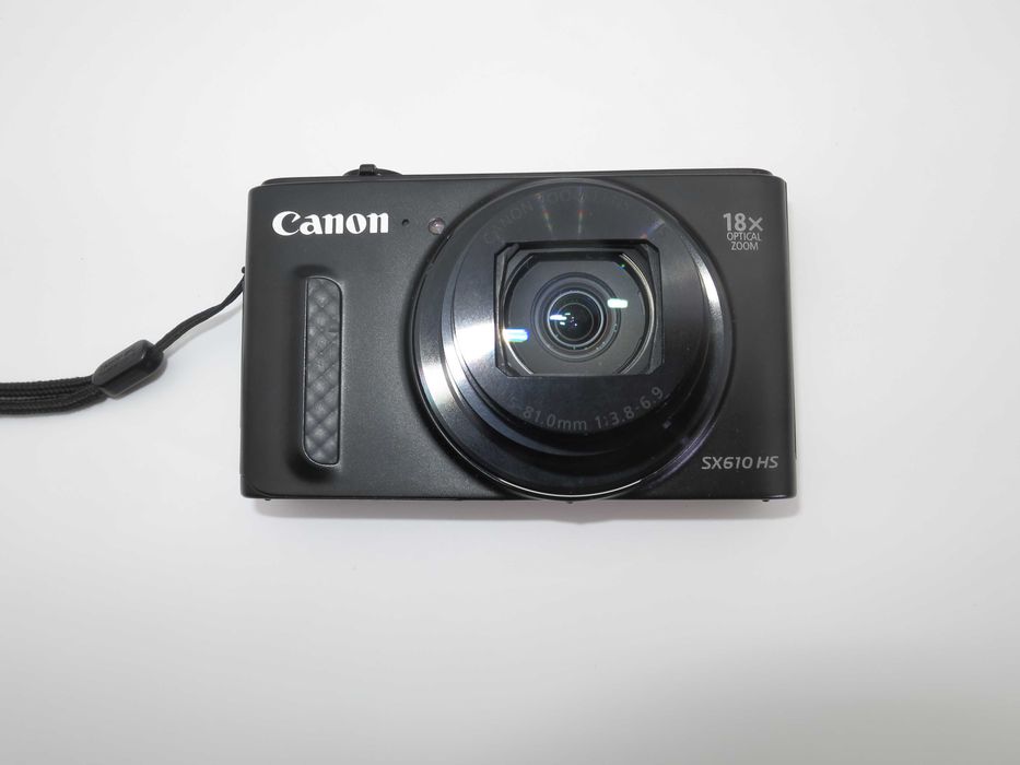 Canon PowerShot SX610 черен ултра компактен цифров фотоапарат, дигитална камера, 18х оптичен зум, Wi-Fi, NFC, Full-HD видео, като НОВ - работи отлично