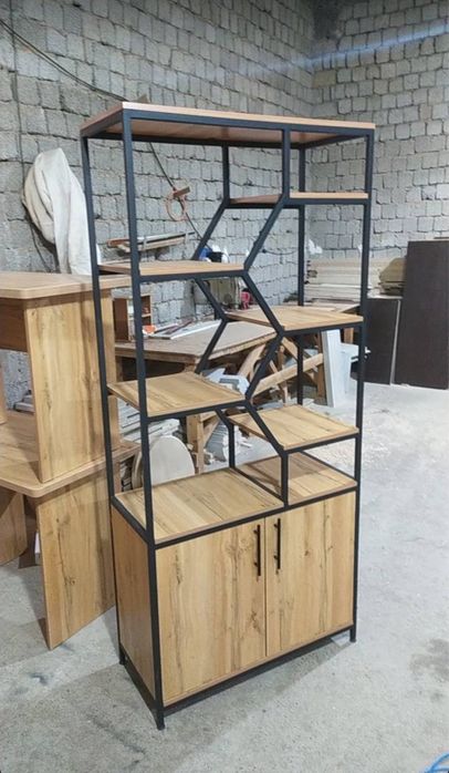 Стеллаж железная этажерка для балкон офис и цветов документов темир