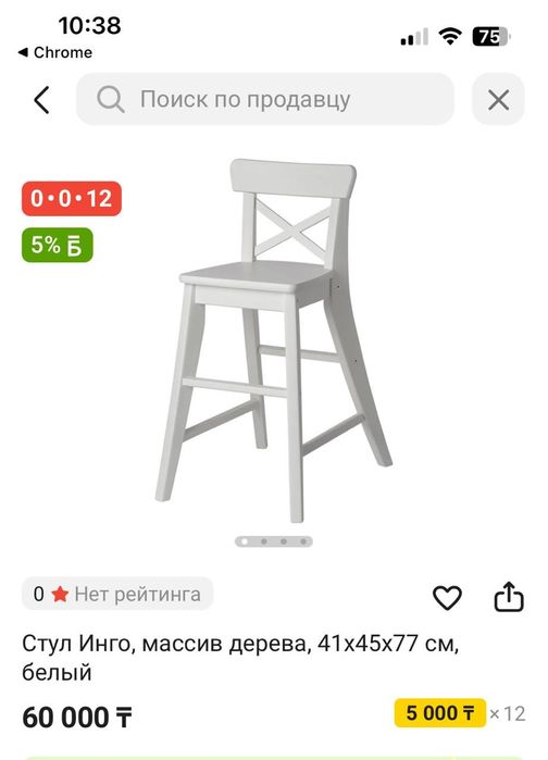 Детский стул IKEA