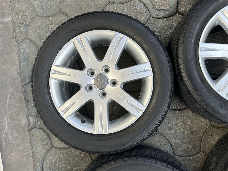 Jante aliaj 5x112mm, anvelope iarna 205/55 R16, Audi A3 A4, VW, Seat, Skoda