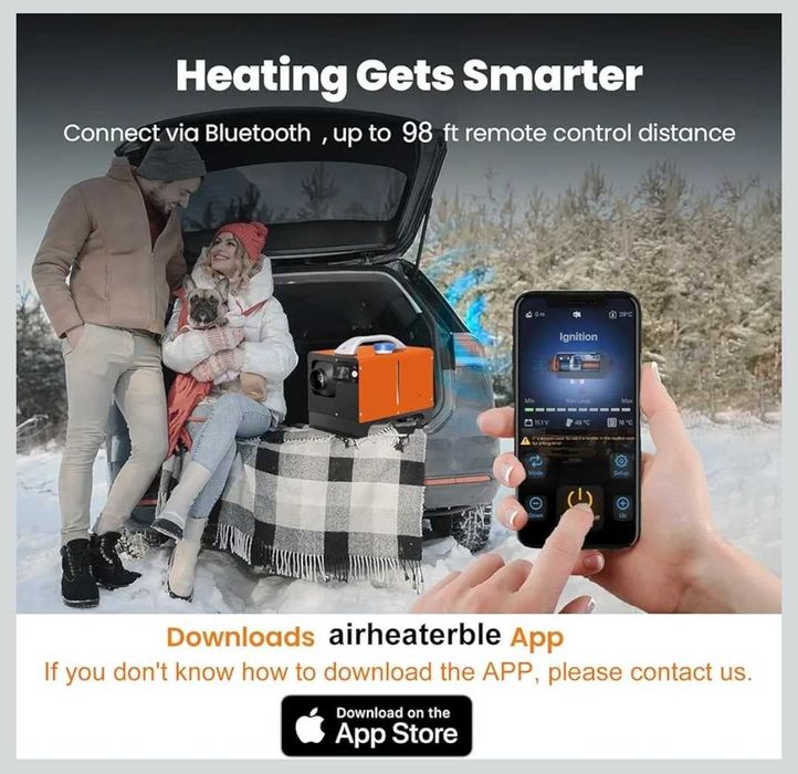 Webasto 12V 24V 8kw + bluetooth STANIS Sirocou Portabil auto  Vevor