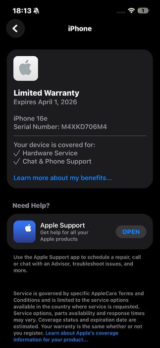 Iphone 16 e 256 GB , Black , la cutie