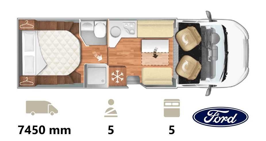 Vanzare autorulote model 2025, NobelArt T-6000 (Roller Team) 5 locuri
