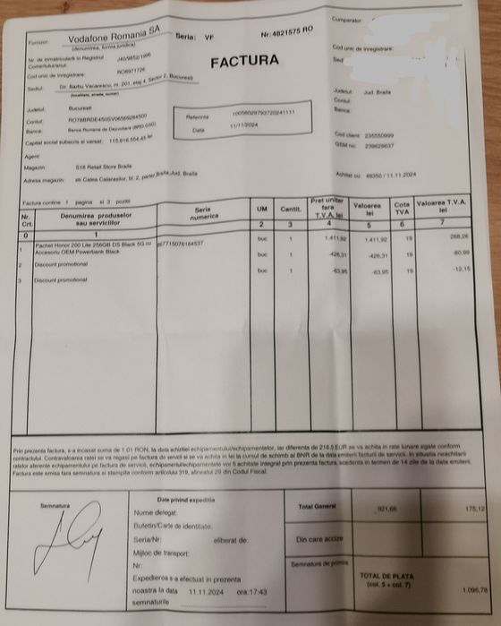 Telefon Honor 200 Lite, 256 Gb Stocare, 8 Gb RAM