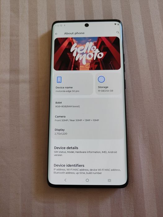 Motorola edge 50 pro pentru piese, blocat mdm, 256gb, 8gb ram