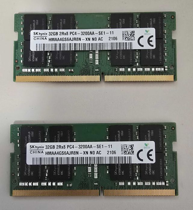 Kit Dual Channel RAM SK Hynix 64GB 2x32GB DDR4 3200MHz SO-DIMM #58-59