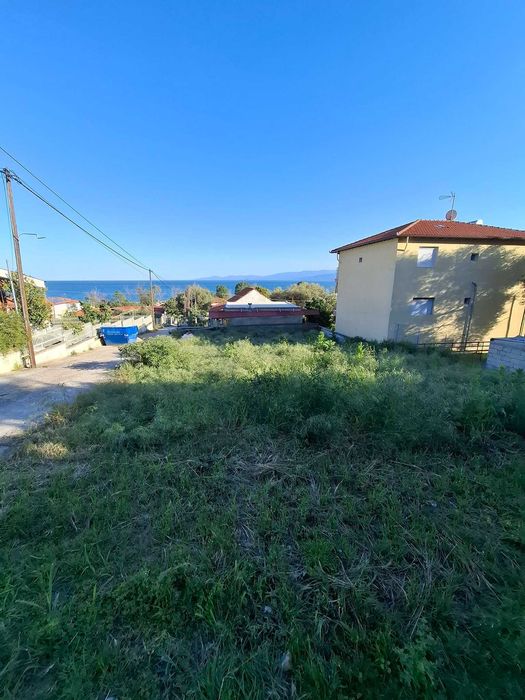 Продава парцел с прекрасна гледка море 400 м2 в Аспровалта, Гърция