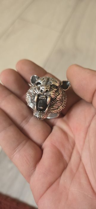 Inel argint Leu masiv