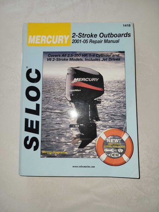 MERCURY книга с упътване за ремонт на двигатели 2001-05г.