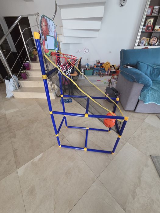 Vand cos baschet copii, 122cm înălțime + 2 mingii