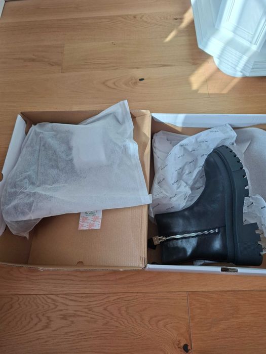 Ghete botine din piele naturala, Aldo, noi in cutie, nr 36