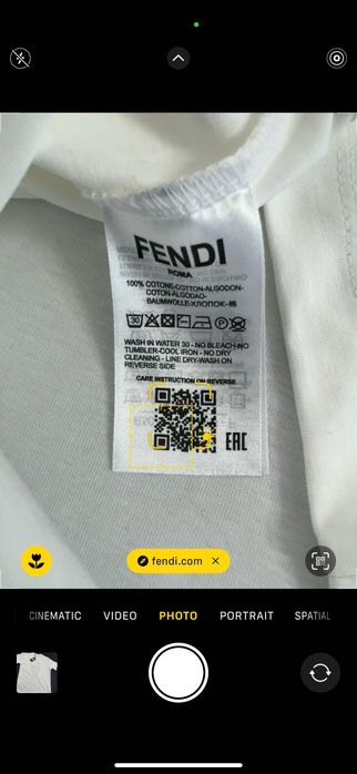 Fendi-Чисто нова мъжка оригинална тениска Л размер