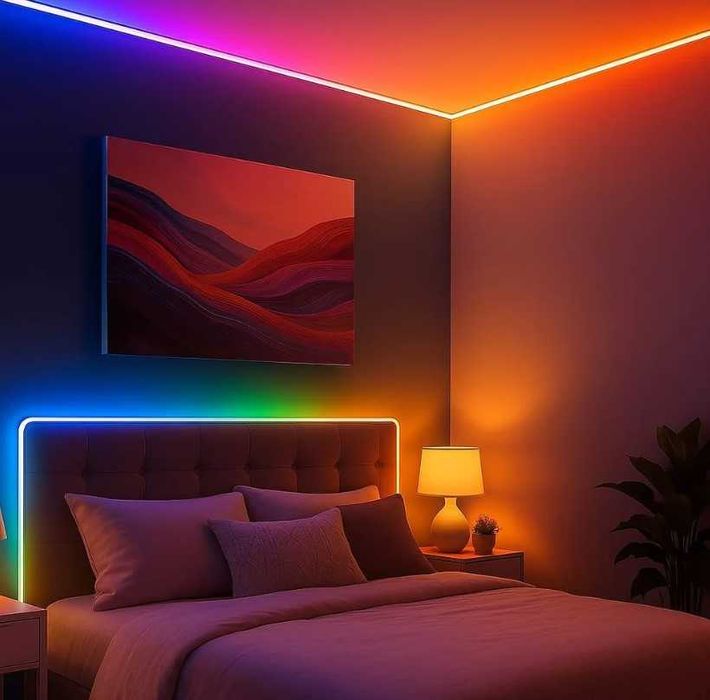 Smart Bluetooth LED RGB неонова лента с дистанционно 5М без диоди