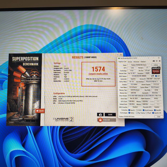vand placa video fara alimentare suplimentara rx 550 128biti ddr5 2gb