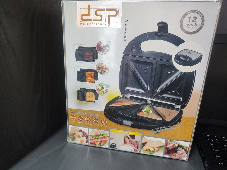 Продам Sandwich Maker сэндвичницу DSP с 3 сменными формами