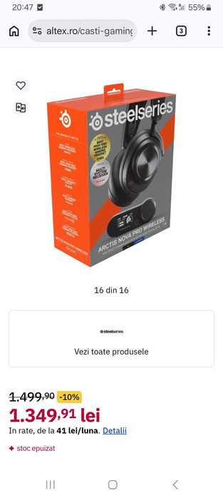 Casti wierless gaming