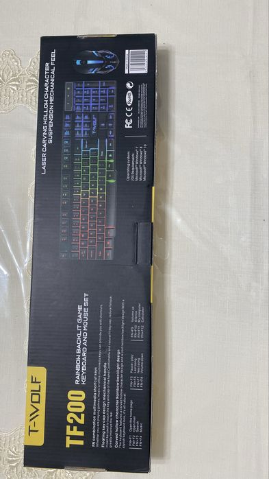 Игровая клавиатура и мышь T-WOLF TF200 RGB